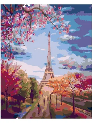 Осень в Париже Раскраска картина по номерам на холсте 40х50 Живопись по  номерам 13081505 купить в интернет-магазине Wildberries