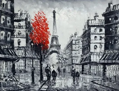 Осень в Париже» картина 30х40 арт.3М041 | InreriorShop