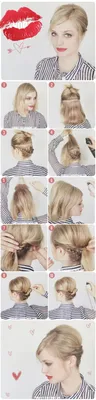 31 потрясающая прическа для волос до плеч | Short hair updo, Short hair  tutorial, Hair lengths