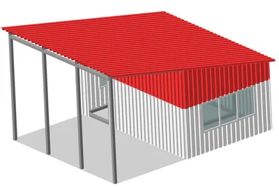 Здание из профлиста - Чертежи, 3D Модели, Проекты, Промышленные здания