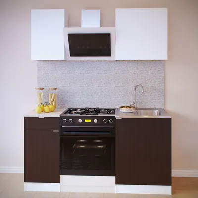 Прямой кухонный гарнитур ПН-04 + ТК-041 + ПН-06 + ТК-06м :: Кухонные  гарнитуры :: Мебель для кухни