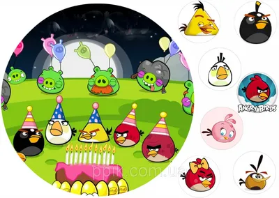 Вафельная картинка Angry Birds/Злые птички 6 купить по доступной цене в  интернет-магазине Кондишоп