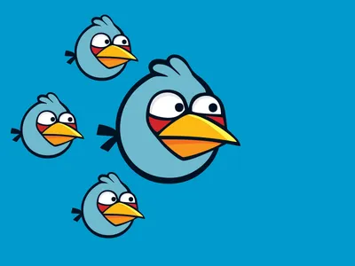 Angry Birds: армия голубых птичек летит в бой!. Скачать или распечатать  картинку