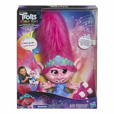 Фигурка Trolls Розочка Танцующие волосы 38 см - купить с доставкой на дом в  СберМаркет