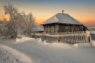 Русские деревни зимой