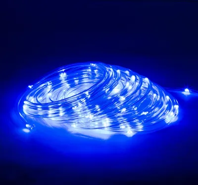 ᐉ Гирлянда новогодняя светодиодная для улицы Дюралайт 100 LED 9 м USB Синий