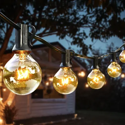 Декоративная гирлянда с лампочками для сада, улицы, свадьбы, Рождества, 5  м, 15 м - купить по выгодной цене | AliExpress
