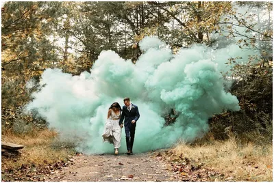 Цветной дым на свадьбу - 79 фото