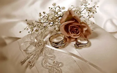 Обои свадьба, обручальное кольцо, кольцо, букет, срезанные цветы - картинка  на рабочий стол и фото бесплатно