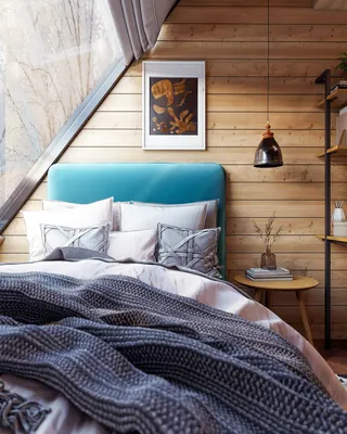 Интерьер уютной спальни в загородном доме с кроватью Brooklyn — фабрика  современной дизайнерской мебели SKDESIGN