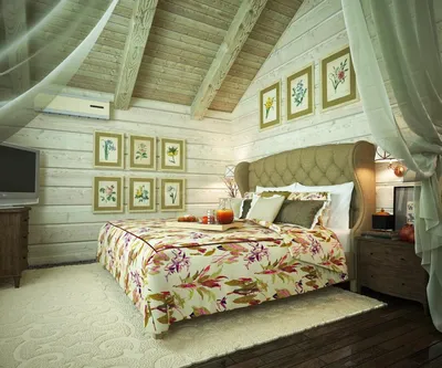 Спальня молодых в большом доме - Студия дизайна «Малина»