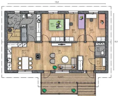 Оптимальные размеры комнат в частном доме