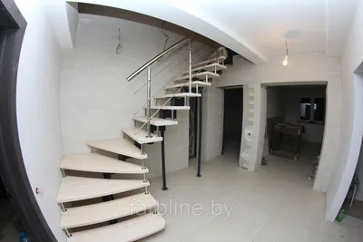 Модульная лестница в дом на 15 ступеней с ограждением из нержавейки.:  продажа, цена в Гродно. Лестницы от \"Farb Line\" - 40372556