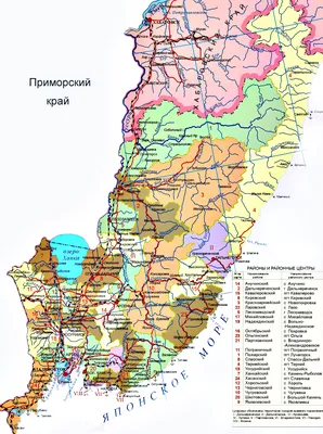 Карта Приморского края — Инфокарт