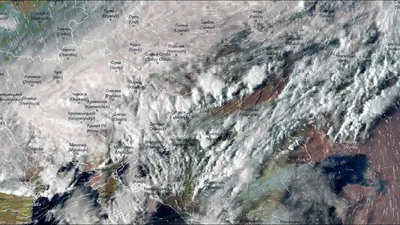 Развитие грозовых облаков на юге ЕТР. Вид со спутника 03.04.2022 - YouTube