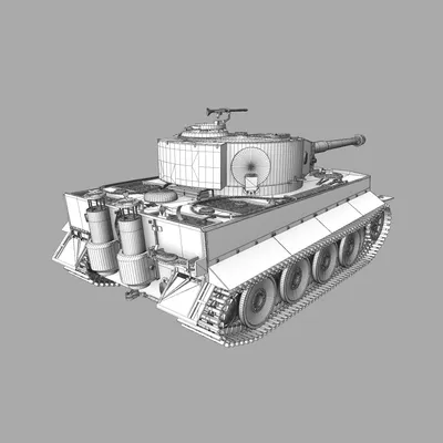 Танк Тигр 1 3D Модель $109 - .obj .ma .max .lwo .fbx .c4d - Free3D