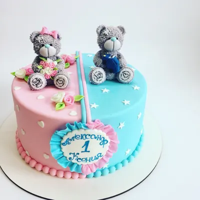 Торт для двойняшек | Торт, Детский торт, Идеи для торта