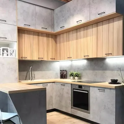 Угловой кухонный гарнитур на заказ в современном стиле Модель №7 –  Дизайн-Мебель