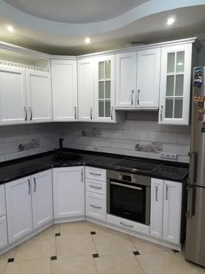 Классическая угловая кухня МДФ в ПВХ \"Модель 540\" от GILD Мебель в  Комсомольск-на-Амуре - цены, фото и описание.