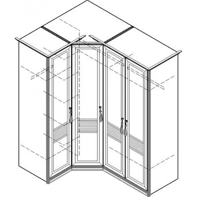 Шкаф угловой Лючия светлая код 484238 — купить в Москве по цене от 125 970  руб. в интернет-магазине мебельной компании «Шатура»