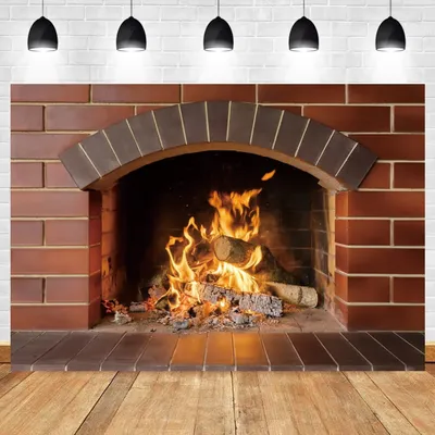 Виниловый фон для фотографии кирпичный камин дровяной огонь Обои для  рабочего стола фон для фотосессия Фотостудия - купить по выгодной цене |  AliExpress