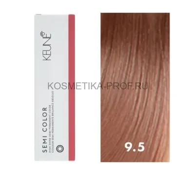 Краска для волос Keune – Semi Color 9.5 Светлый блондин клубничный купить в  Москве за 1 300 руб.