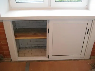 Отделка холодильника под окном своими руками: этапы реконструкции