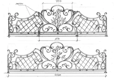 Красивые оградки кованые - 79 фото
