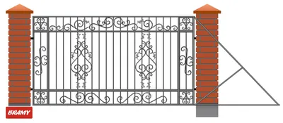 Откатные ворота с элементами ковки - кованые изделия высокого качества.  Декоративные кованые откатные ворота