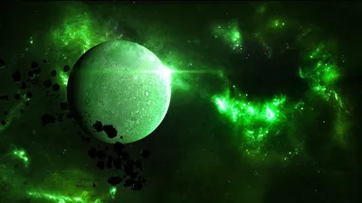 Космос зеленого цвета - 70 фото