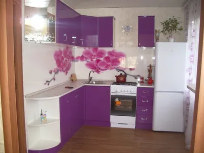 Угловая кухня на заказ 144 Цветные | RuKuxni