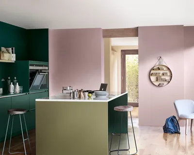 Варианты покраски стен на кухне - 69 фото