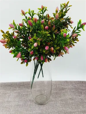 Искусственные цветы с шишками, в упаковке 4 пышных и нежных веточки.  Liefelike Artificial flowers 8978188 купить в интернет-магазине Wildberries