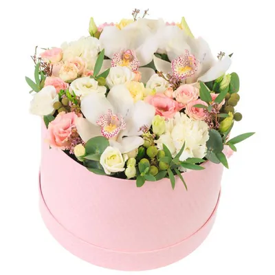 Цветы в коробке \"Английский сад\" с доставкой по Пензе от 3190 руб.