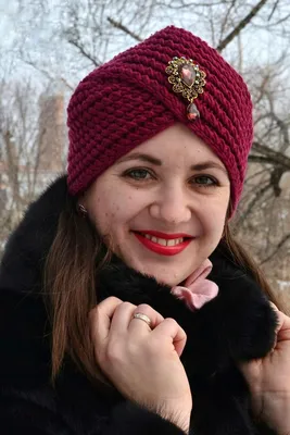 Чалма. Женская шапка. | Winter hats, Crochet hats, Handmade