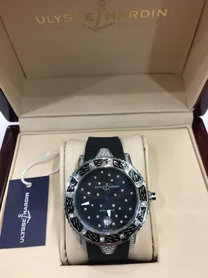 Женские часы Ulysse Nardin ремень черный - Mega Brands