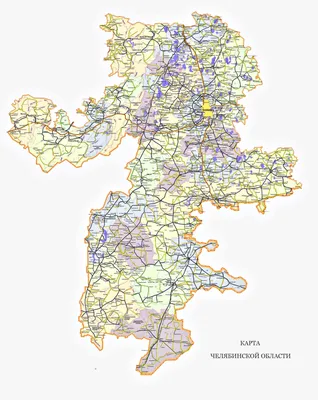 Карта Челябинской области подробная