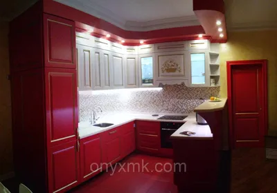 Красная кухня в стиле баррокко, цена — Prom.ua (ID#530963123)
