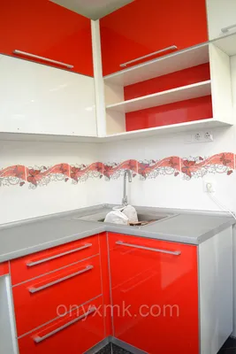 Бело-Красная угловая кухня, цена — Prom.ua (ID#249930327)
