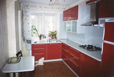 Кухня Красная МДФ, артикул 7028 на заказ в Киеве: Цена, Сроки, Фото, Отзывы // МебельGREEN