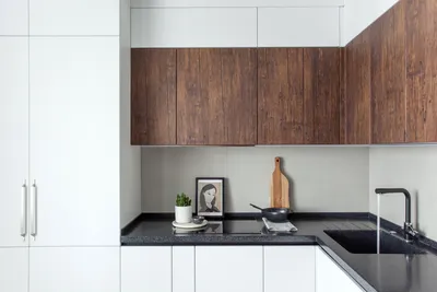 Красивые светлые кухни с черной столешницей – 135 лучших фото дизайна  интерьера кухни | Houzz Россия