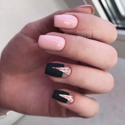 Черно-розовый маникюр | Trendy nails, Beautiful nails, Beauty nails