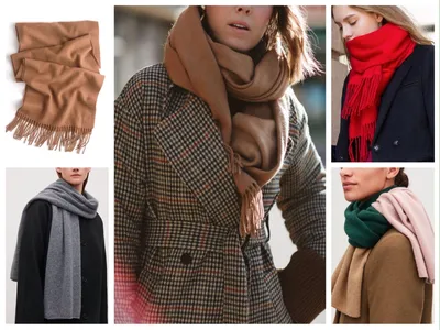 Как носить шарф с пальто - идеи и фото женских и мужских образов
