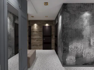 Серый коридор дизайн - 70 фото