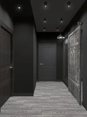 Черные обои в коридоре (33 фото)