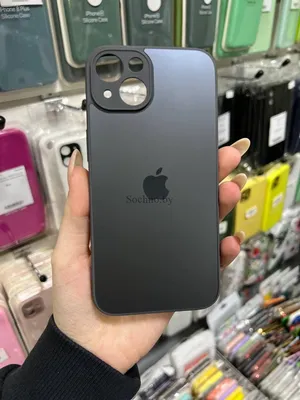 Стеклянный чехол Glass case для iPhone 13 Graphite купить в Минске