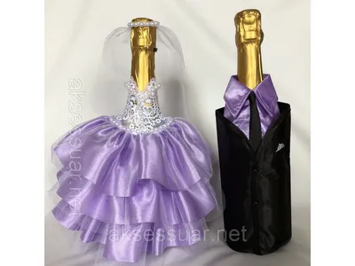 Украшение шампанского на свадьбу, цена 180 грн — Prom.ua (ID#836229334)