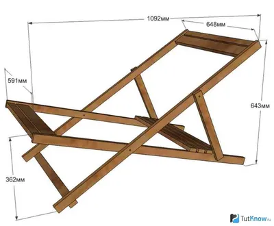 Шезлонг для бани своими руками