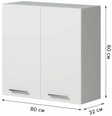 Шкаф навесной настенный на кухню с полкой для посуды 800х600х320 мм, белый,  кухонный гарнитур, модульная кухня — купить в интернет-магазине по низкой  цене на Яндекс Маркете