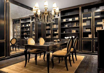 Библиотека дизайн FM collection в черном цвете элитная мебель на заказ в  Москве | MAXIMUS exclusive interiors
